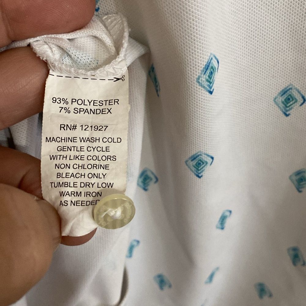 Johnnie O Men’s White Printed Short Sleeves Button Up Shirt Size L - Picture 5 of 6